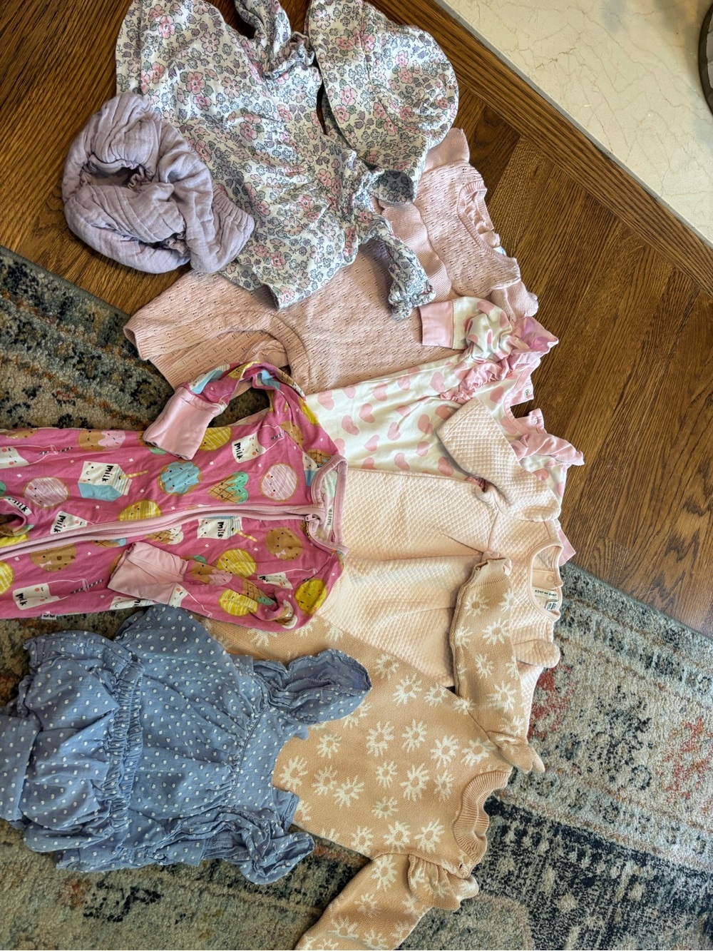 Baby Girl Clothing Bundle - Pink, Mauve & Blue Mix